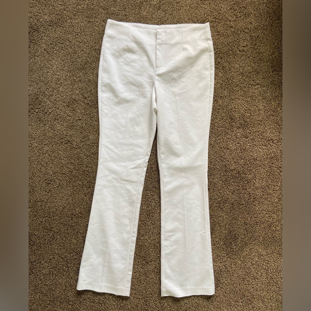 Ecru Bright White High Waisted Pants Size 8